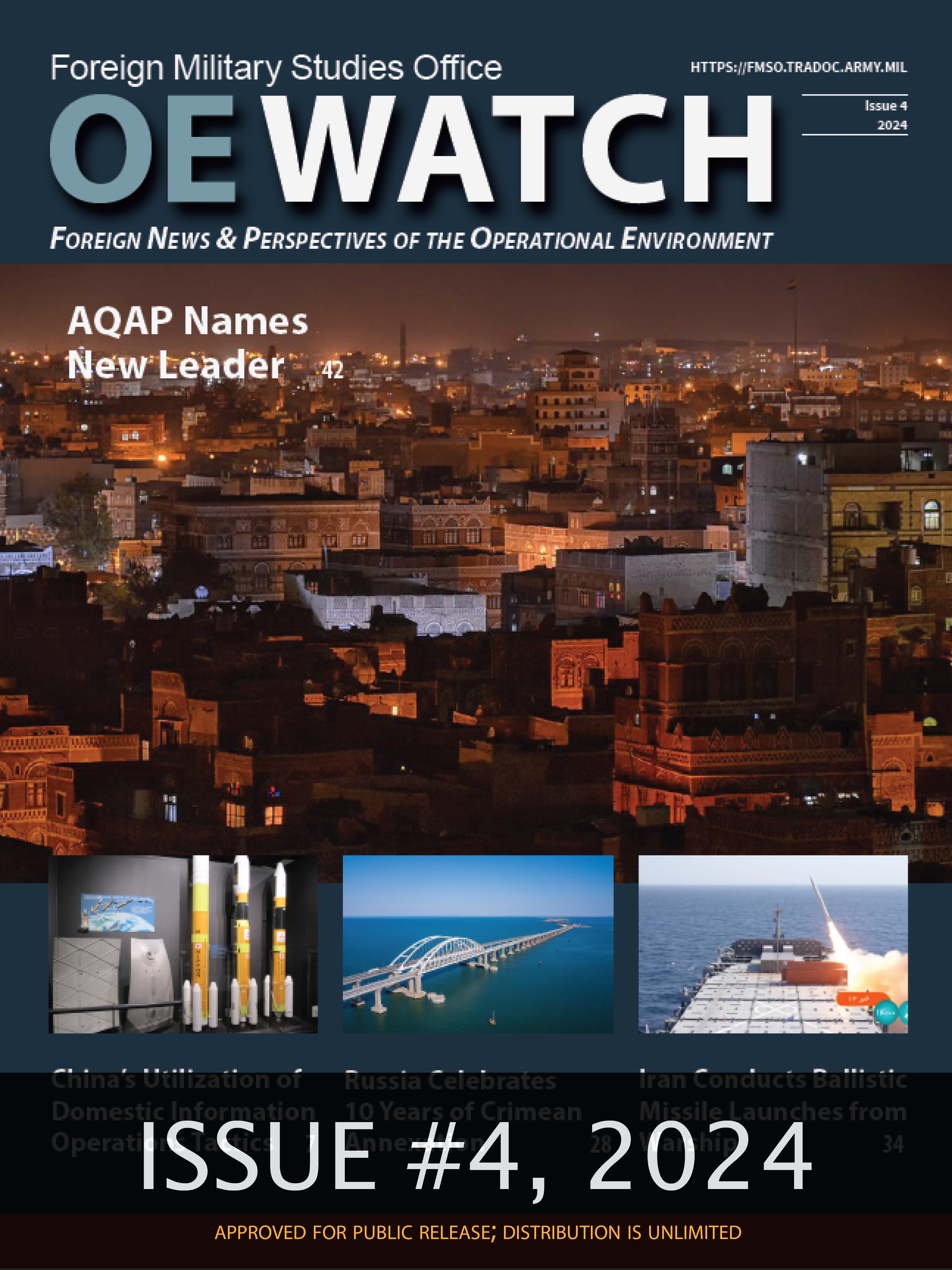 OE Watch, Vol 14, Issue 01, 2024; click image to download magazine